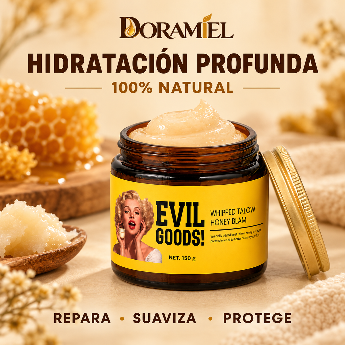 Bálsamo de Sebo de Res EVIL GOODS | Hidratación Profunda para Piel Seca