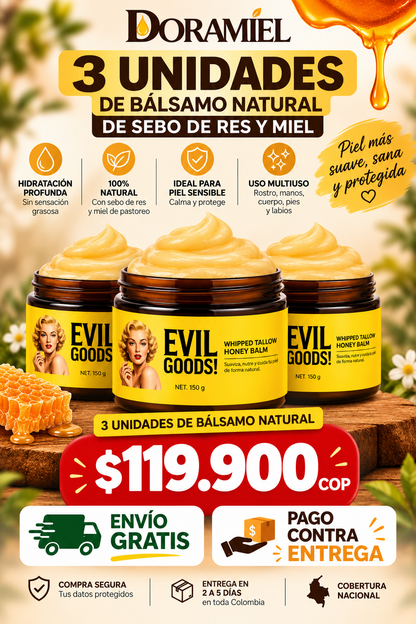 Bálsamo de Sebo de Res EVIL GOODS | Hidratación Profunda para Piel Seca
